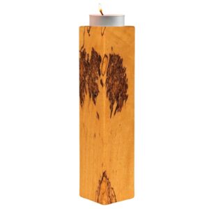 Spalted tamarind candle holder